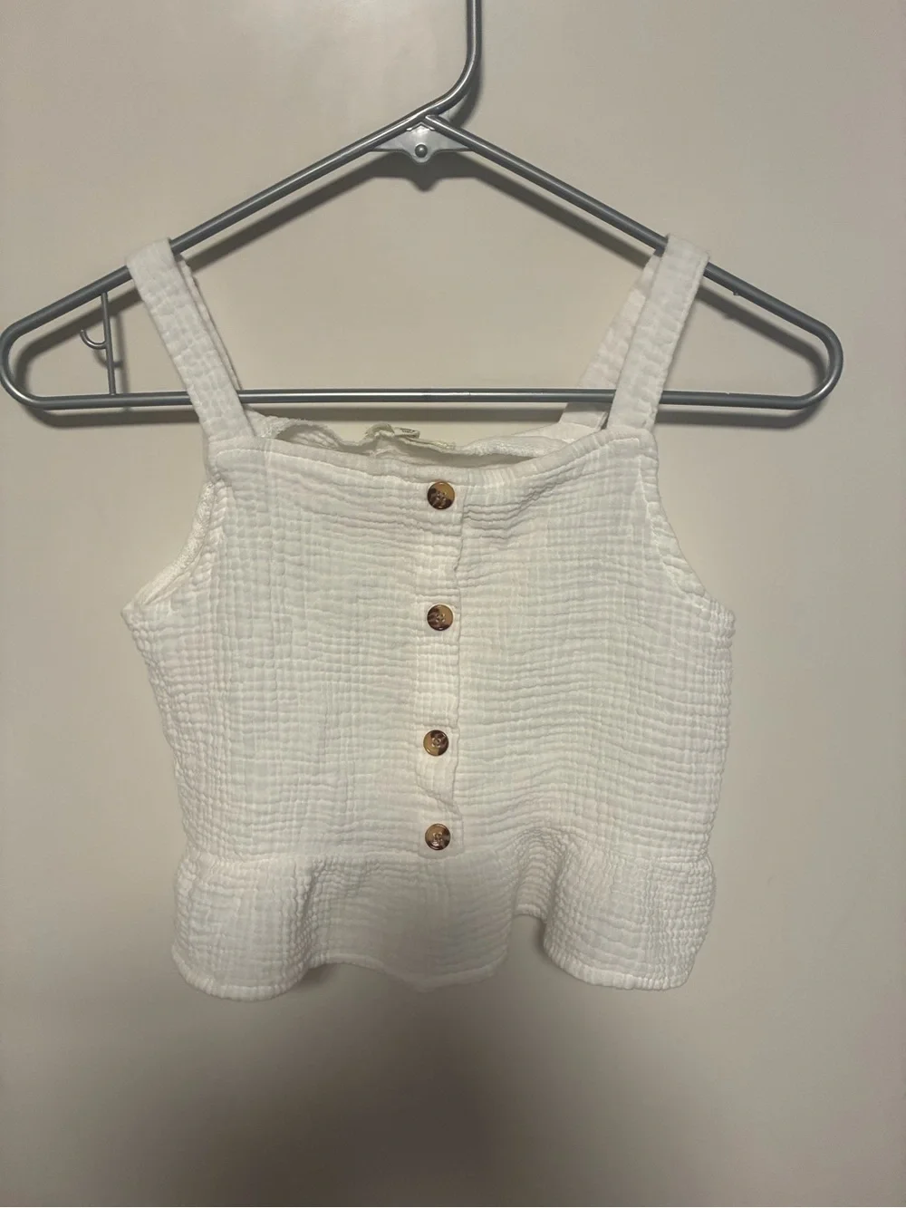 btween Super Soft Textured Tank Top w/Accent Button XL